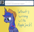 Size: 1280x1193 | Tagged: safe, artist:tootootaloo, princess luna, alicorn, pony, ask princess luna, g4, accessory swap, applejack's hat, ask, cowboy hat, female, freckles, gradient background, hat, mare, sitting, tumblr