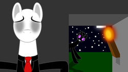 Size: 4000x2250 | Tagged: safe, artist:ambassad0r, enderman, enderpony, crossover, endermare, night, ponified, slendermane, slenderpony, vector