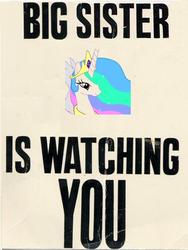 Size: 430x572 | Tagged: safe, princess celestia, g4, bust, portrait, poster, propaganda, solo