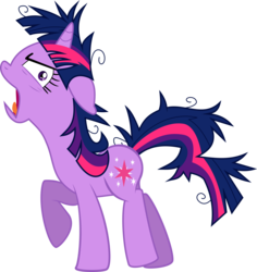Size: 6806x7209 | Tagged: safe, artist:emedina13, twilight sparkle, pony, unicorn, g4, lesson zero, absurd resolution, aside glance, female, floppy ears, frustrated, glare, looking at you, mare, open mouth, raised hoof, reaction image, simple background, solo, transparent background, twilight snapple, unicorn twilight, vector