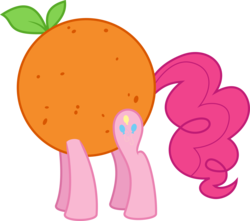 Size: 7277x6435 | Tagged: safe, artist:emedina13, pinkie pie, g4, absurd resolution, ambiguous gender, orange, orangified, simple background, solo, transparent background, vector