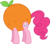 Size: 7277x6435 | Tagged: safe, artist:emedina13, pinkie pie, g4, absurd resolution, ambiguous gender, orange, orangified, simple background, solo, transparent background, vector