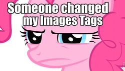 Size: 689x395 | Tagged: safe, edit, edited screencap, screencap, pinkie pie, g4, party of one, caption, image macro, meta, roflbot, serious face, text