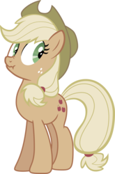 Size: 2500x3796 | Tagged: safe, artist:felix-kot, applejack, earth pony, pony, g4, female, liar face, liarjack, mare, nose wrinkle, scrunchy face, simple background, solo, transparent background, vector