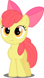 Size: 2205x3876 | Tagged: safe, artist:felix-kot, apple bloom, earth pony, pony, g4, confused, female, simple background, solo, transparent background, vector