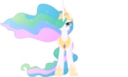 Size: 6727x4073 | Tagged: safe, artist:felix-kot, princess celestia, alicorn, pony, g4, absurd resolution, female, mare, simple background, solo, transparent background, vector