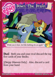 Size: 756x1056 | Tagged: safe, carrot top, derpy hooves, golden harvest, pegasus, pony, g4, card game, female, mare