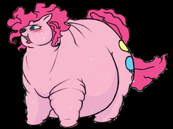 Size: 365x271 | Tagged: safe, pinkie pie, earth pony, pony, g4, belly, chubby cheeks, fat, lordryu fat edit, morbidly obese, obese, piggy pie, pudgy pie