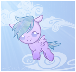 Size: 788x747 | Tagged: safe, artist:catwhitney, sleepy skies, pony, g4, foal, solo