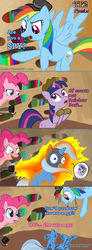 Size: 700x1900 | Tagged: dead source, safe, artist:dazko, pinkie pie, rainbow dash, trixie, twilight sparkle, g4, are you a spy, parody, spy, spy (tf2), spy check, team fortress 2