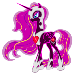 Size: 565x563 | Tagged: safe, artist:russiankolz, princess cadance, alicorn, pony, g4, concave belly, corrupted, female, mare, nightmare, nightmare cadance, nightmare heart, nightmarified, simple background, slender, solo, thin, transparent background, vector
