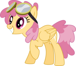 Size: 900x793 | Tagged: safe, artist:silvervectors, dizzy twister, orange swirl, pegasus, pony, g4, background pony, female, goggles, mare, simple background, solo, transparent background, vector