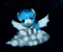 Size: 600x500 | Tagged: safe, artist:pipomanager-mimmi, lightning bolt, white lightning, pegasus, pony, g4, cloud, cute, female, mare, night, night sky, sky, solo