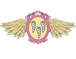 Size: 1600x1236 | Tagged: safe, artist:lord-giampietro, dizzy twister, orange swirl, g4, coat of arms, cutie mark, emblem, heraldry, logo, no pony, simple background, symbol, transparent background, wings