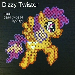 Size: 900x900 | Tagged: safe, artist:airyu, dizzy twister, orange swirl, g4, perler beads, photo, pixel art