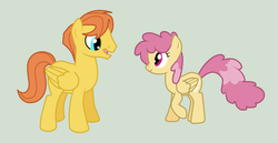 Size: 900x464 | Tagged: dead source, safe, artist:scorpiomims, dizzy twister, orange swirl, warm front, pegasus, pony, g4, dizzyfront, female, male, mare, shipping, simple background, stallion, straight