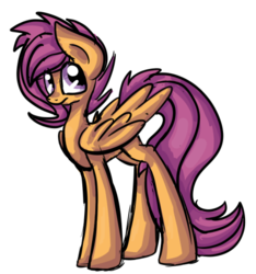 Size: 467x500 | Tagged: safe, artist:blue-spring, scootaloo, g4, older