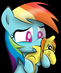 Size: 816x980 | Tagged: safe, artist:4tehpwnies, rainbow dash, spitfire, pegasus, pony, g4, black background, female, mare, plushie, simple background