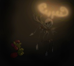 Size: 858x769 | Tagged: safe, artist:frankilew, apple bloom, reindeer, g4, jack skellington, ponified, the nightmare before christmas, tim burton