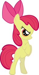 Size: 2031x3907 | Tagged: safe, artist:felix-kot, apple bloom, earth pony, pony, bridle gossip, g4, bipedal, female, filly, simple background, solo, transparent background, vector