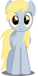 Size: 1855x3700 | Tagged: safe, artist:felix-kot, derpy hooves, pegasus, pony, g4, confused, female, mare, simple background, solo, transparent background, underp, vector