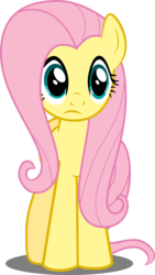 Size: 2076x3671 | Tagged: safe, artist:felix-kot, fluttershy, pegasus, pony, a dog and pony show, g4, confused, female, mare, simple background, solo, transparent background, vector
