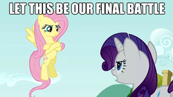 Size: 624x350 | Tagged: safe, edit, edited screencap, screencap, fluttershy, rarity, g4, image macro