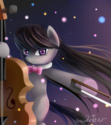 Size: 1080x1224 | Tagged: safe, artist:incinerater, octavia melody, earth pony, pony, g4, cello, dexterous hooves, female, musical instrument, solo