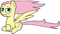 Size: 1365x771 | Tagged: safe, artist:strangiesleepy, fluttershy, pegasus, pony, g4, female, mare, simple background, solo, transparent background, unamused