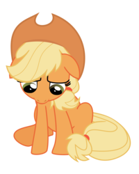 Size: 5000x6250 | Tagged: safe, artist:lunabubble-ede96, applejack, g4, absurd resolution, sad, simple background, transparent background, unhapplejack, vector