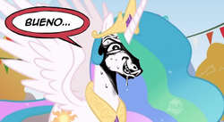 Size: 500x273 | Tagged: safe, princess celestia, princess molestia, g4, bueno, draw on me, face swap