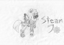 Size: 900x636 | Tagged: safe, artist:bianka7778, oc, oc only, pegasus, pony, steampunk