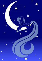 Size: 1024x1466 | Tagged: safe, artist:yuzukimadoko, princess luna, pony, g4, female, solo