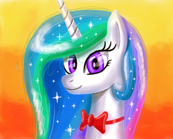 Size: 1500x1200 | Tagged: safe, artist:fahu, princess celestia, pony, g4, bowtie, female, solo