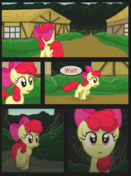 Size: 760x1020 | Tagged: safe, artist:template93, apple bloom, oc, oc:ruby, oc:ruby (story of the blanks), earth pony, ghost, ghost pony, pony, comic:story of the blanks (template93), story of the blanks, g4, comic