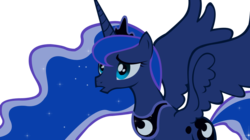 Size: 957x536 | Tagged: safe, artist:tezitikil, princess luna, pony, g4, female, simple background, solo