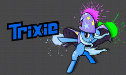 Size: 1317x780 | Tagged: safe, artist:youjustdonotcare, trixie, fighting is magic, g4, parody