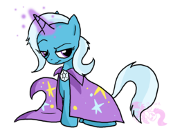 Size: 1600x1200 | Tagged: safe, artist:cosmic-rust, trixie, pony, unicorn, g4, female, glowing, glowing horn, horn, magic, simple background, smug, transparent background