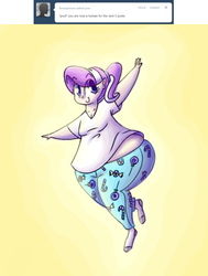 Size: 958x1264 | Tagged: safe, artist:secretgoombaman12345, diamond tiara, human, ask chubby diamond, g4, ask, fat, humanized, impossibly large butt, tumblr