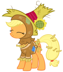 Size: 1000x1150 | Tagged: safe, artist:punchingshark, applejack, g4, costume, simple background, transparent background, vector