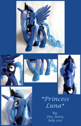 Size: 2448x3832 | Tagged: safe, artist:deekary, princess luna, pony, g4, brushable, customized toy, irl, photo, solo, toy