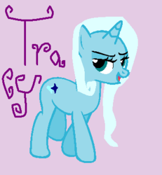 Size: 350x378 | Tagged: safe, oc, oc only, oc:tracy, pony, unicorn, g4, base used, do not steal, donut steel, female, green eyes, lavender background, lidded eyes, mare, no tail, not trixie, simple background, solo