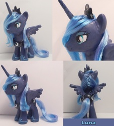 Size: 1304x1438 | Tagged: safe, artist:modern-warmare, princess luna, pony, g4, brushable, customized toy, irl, photo, solo, toy