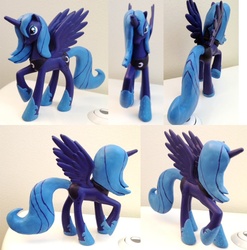 Size: 689x698 | Tagged: safe, artist:davisaroflmao, princess luna, pony, g4, brushable, customized toy, irl, photo, s1 luna, solo, toy