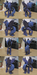 Size: 1200x2400 | Tagged: safe, artist:amandkyo-su, princess luna, pony, g4, brushable, customized toy, irl, photo, s1 luna, solo, toy