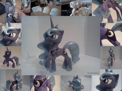 Size: 1600x1190 | Tagged: safe, artist:groovebird, princess luna, pony, g4, customized toy, irl, photo, raised hoof, sculpture, solo