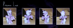 Size: 1132x444 | Tagged: safe, artist:kaizerin, princess luna, pony, g4, customized toy, irl, photo, rearing, s1 luna, solo, toy