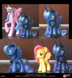 Size: 1250x1340 | Tagged: safe, artist:wolfjedisamuel, fluttershy, princess celestia, princess luna, pony, g4, brushable, customized toy, irl, photo, toy