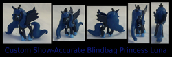 Size: 2216x736 | Tagged: safe, artist:gryphyn-bloodheart, princess luna, pony, g4, customized toy, irl, photo, solo, toy