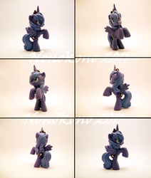 Size: 683x806 | Tagged: safe, artist:nonokono, princess luna, pony, g4, customized toy, irl, photo, rearing, s1 luna, solo, toy